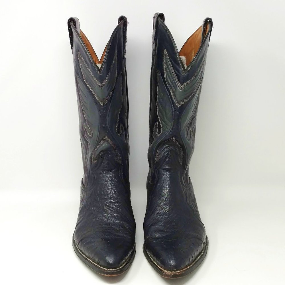Montana Western Cowboy Ostrich Boots SCD 10 Mens
